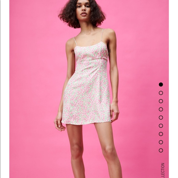 Zara Dresses & Skirts - NWT Zara Light Pink Floral Print Mini Dress